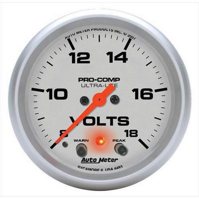 Auto Meter Ultra-Lite Electric Voltmeter Gauge - 4483